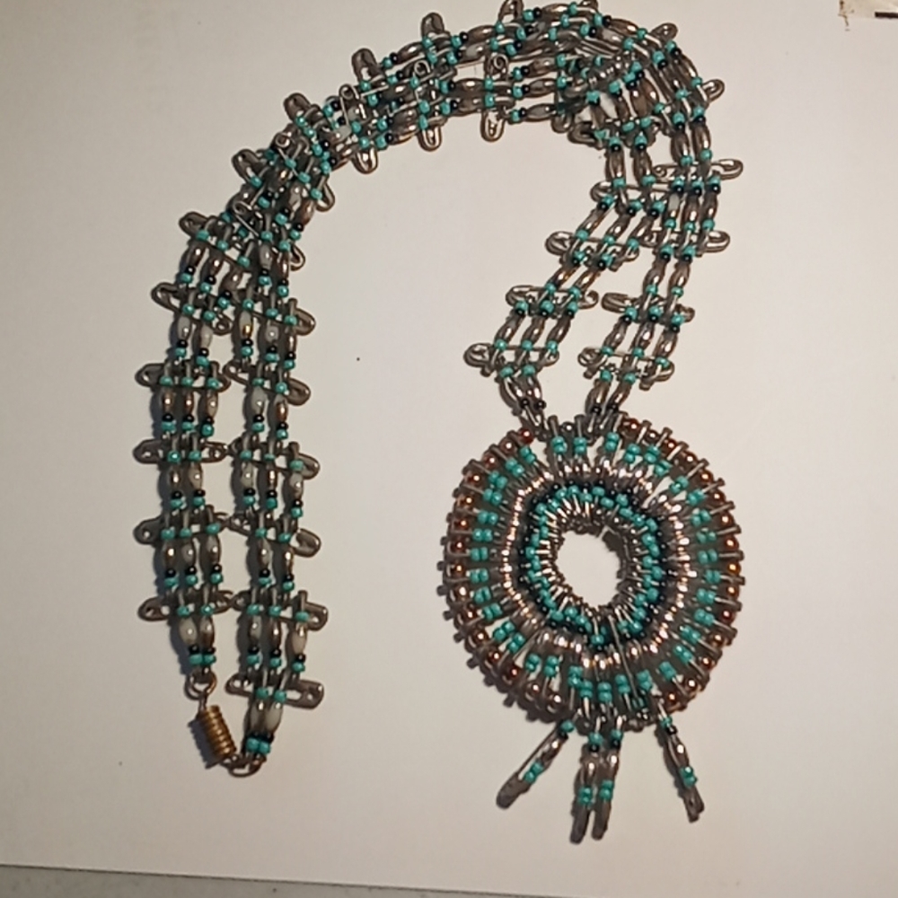 Handmade with pins Necklace